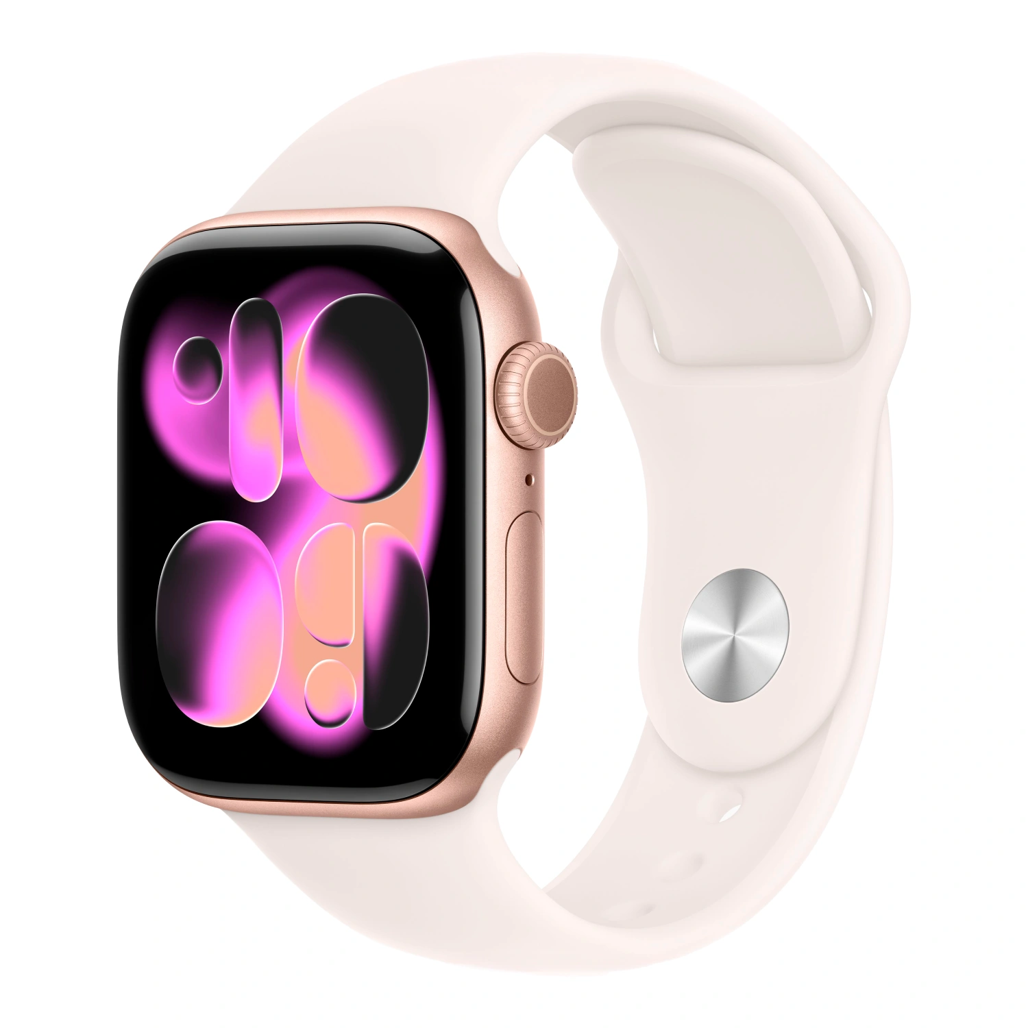 Apple Watch Series 11 42mm GPS Rose Gold Aluminum Case Light Blush Sport Band S/M