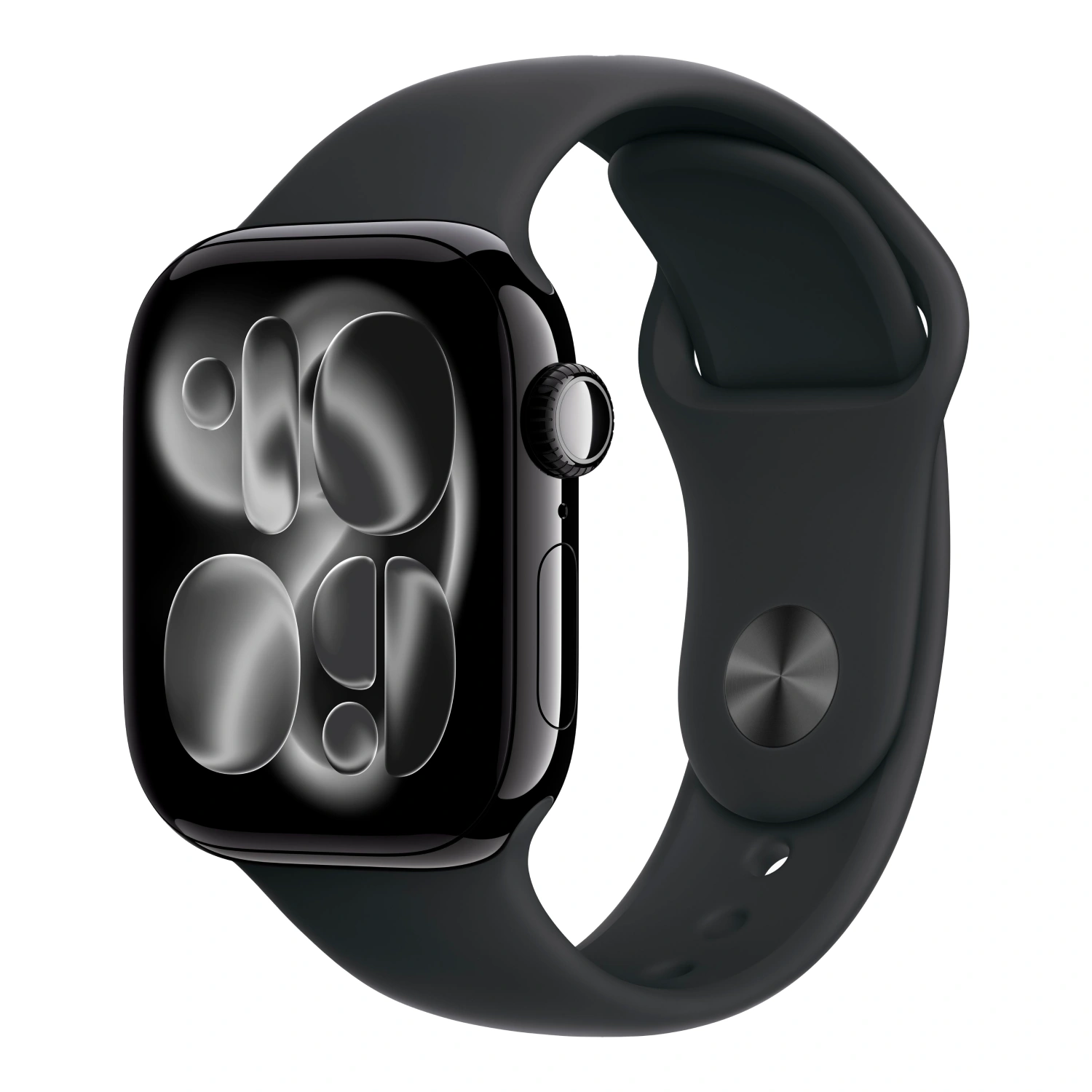 Apple Watch Series 11, 42 мм, алюминий цвета «Jet Black», спортивный ремешок "Black", M/L (MEQU4)
