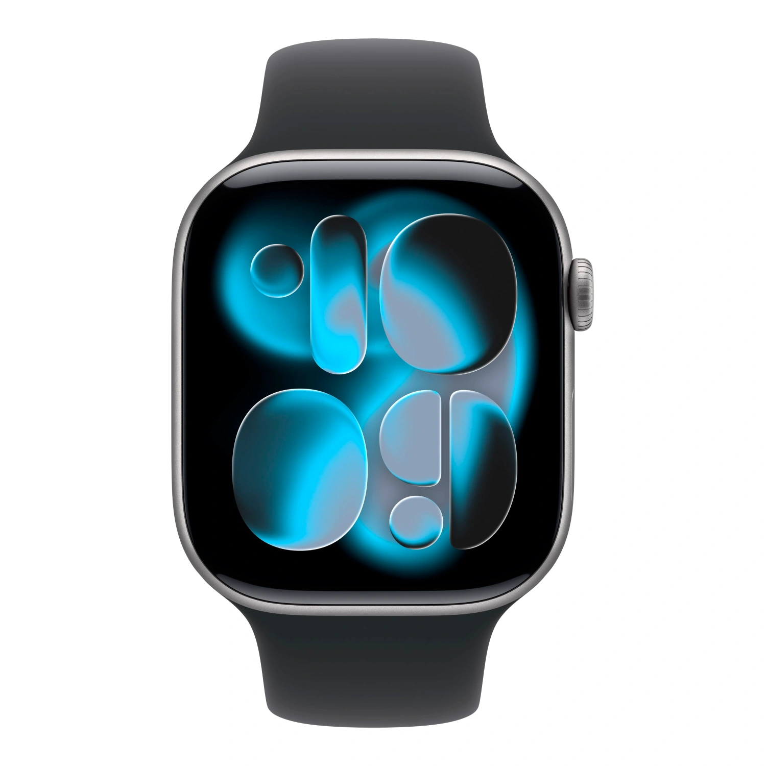 Apple Watch Series 11, 46 мм, алюминий цвета «Space Gray», спортивный ремешок "Black", M/L (MEV44)