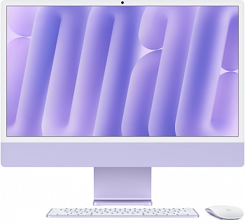 Apple iMac 24" Retina 4,5K (M4 10C CPU, 10C GPU, 2024), 32 ГБ, 1 ТБ SSD, фиолетовый