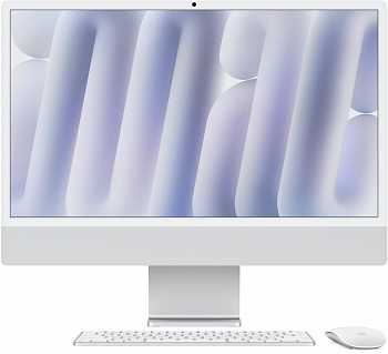 Apple iMac 24" Retina 4,5K (M4 10C CPU, 10C GPU, 2024), 32 ГБ, 1 ТБ SSD, серебристый